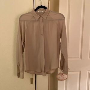 Everlane 100% silk button down shirt.